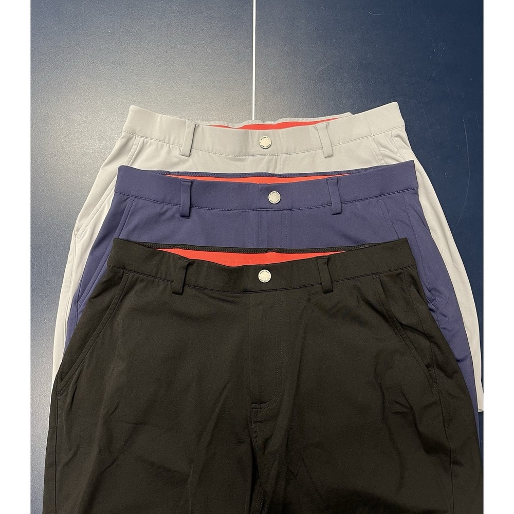 Lot Of 3 Redvanly Men's Chino Shorts Flat Front Button Closure Size M 6" Inseam